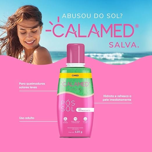 Calamed gel pós-sol para Proteção solar e hidratação no Nordeste