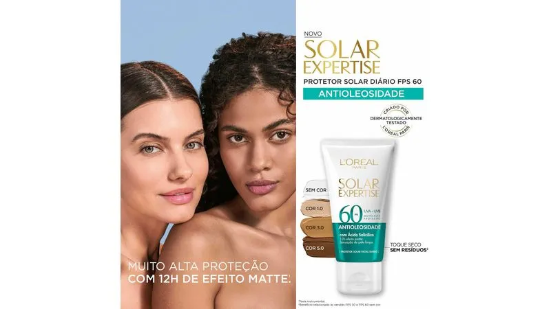 L’Oréal Toque Seco FPS 60 para Proteção solar e hidratação no Nordeste